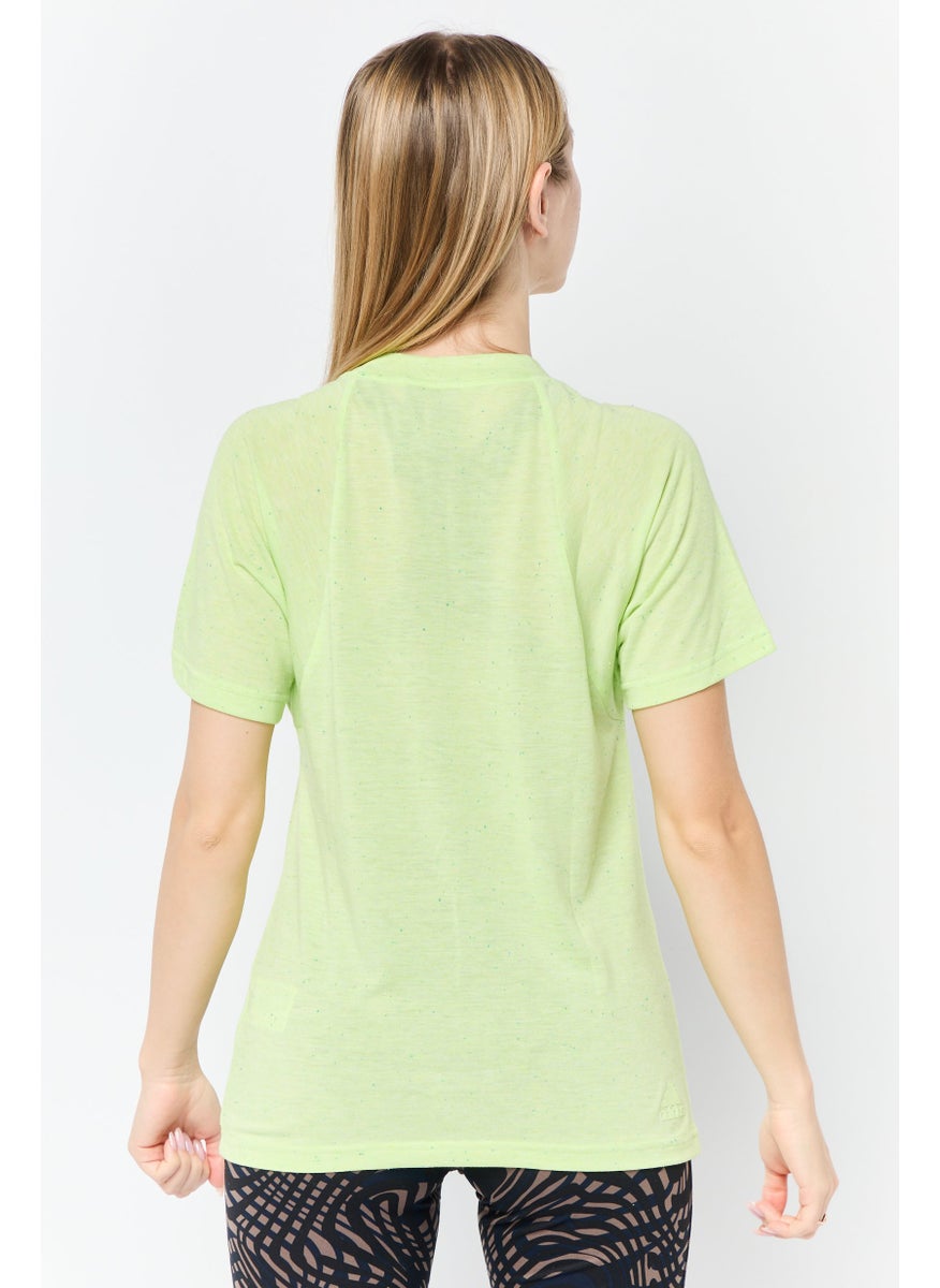 Adidas - Women Sportswear Fit Short Sleeves Training T-Shirt, Green - Image 1