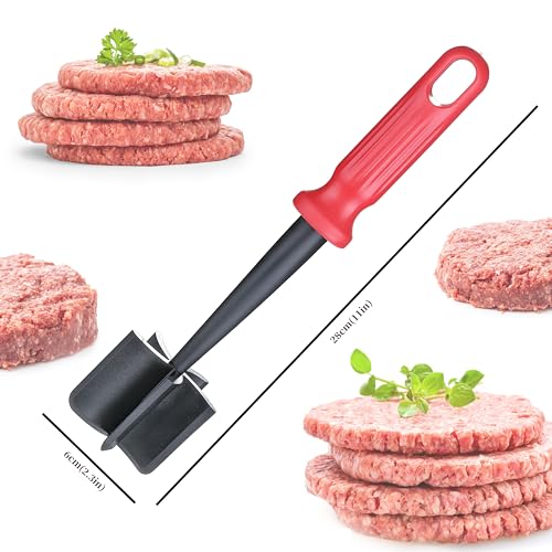 MONGSEW Meat Chopper, MONGSEW Heat Resistant Masher and Smasher for Meat and Hamburger, Ground Beef Smasher, Nylon Meat Spatula Chopper, Mix and Chop Kitchen Tool (Unique Double Colors) - Image 2