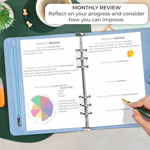Clever Fox Weekly Planner Binder – Goal Setting Planner for Time Management & Weekly Tasks – Work & Life Organizer with To Do List & Habit Tracker – Undated, 7″ x 9″ Hardcover (Periwinkle) - Image 5