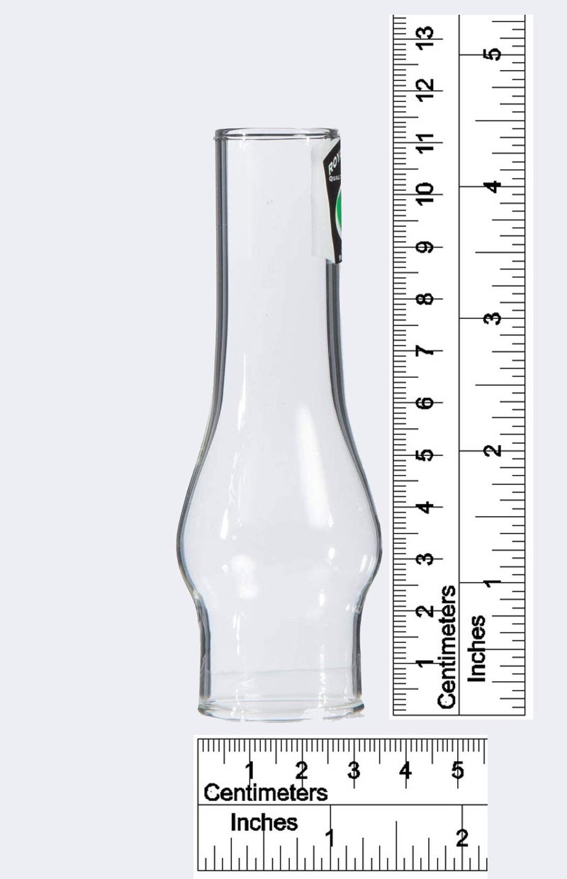 B&P Lamp مصباح B&P صغير قاعدة 1 1/4 بوصة بارتفاع 4 1/2 بوصة مع مدخنة زجاجية شفافة لمصابيح الزيت المصغرة والإضاءة - Image 2