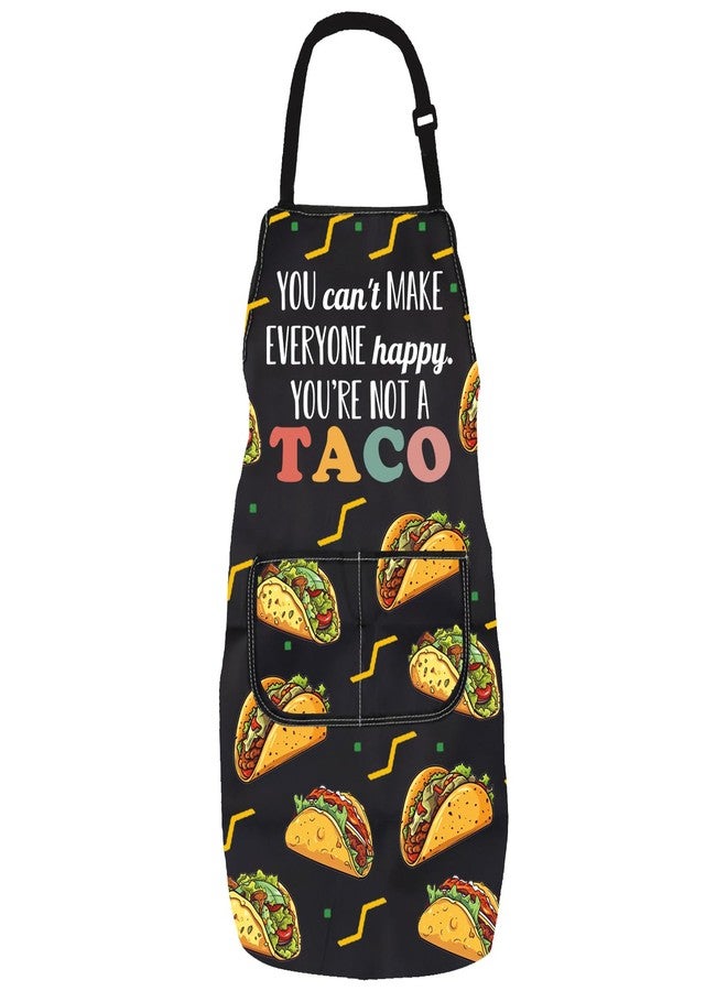 PXTIDY Tacos Kitchen Apron Tacos Inspired Gift Mexican Food Lover Gift Tacos Lover Gift Taco Tuesday Apron Taco Chef Gift (YOU'RE NOT A taco apron) - Image 1