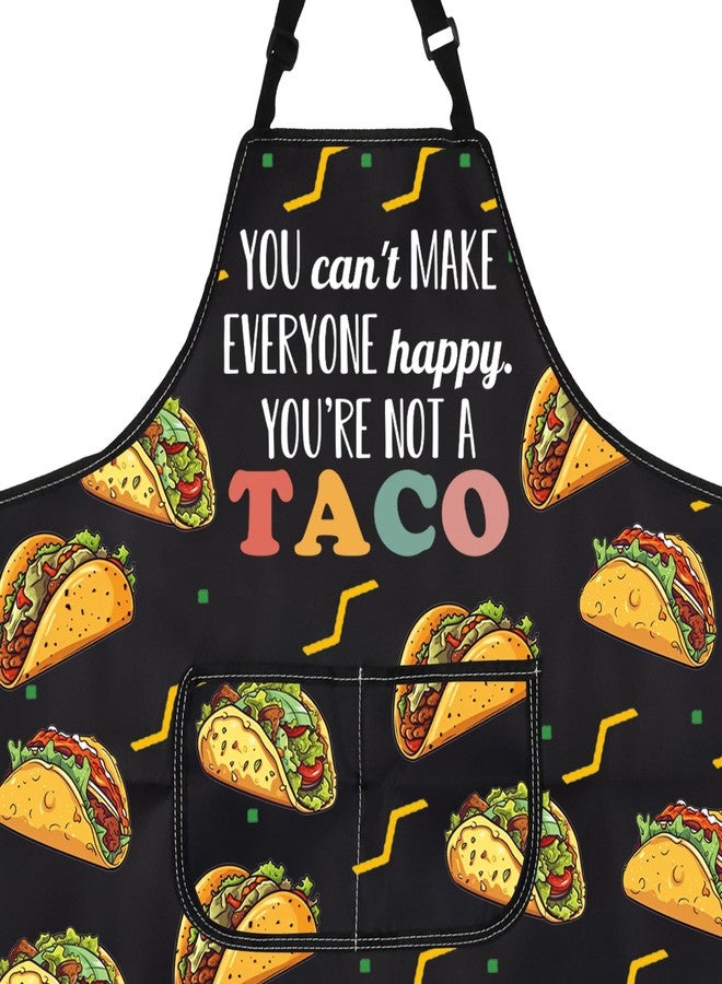 PXTIDY Tacos Kitchen Apron Tacos Inspired Gift Mexican Food Lover Gift Tacos Lover Gift Taco Tuesday Apron Taco Chef Gift (YOU'RE NOT A taco apron) - Image 2