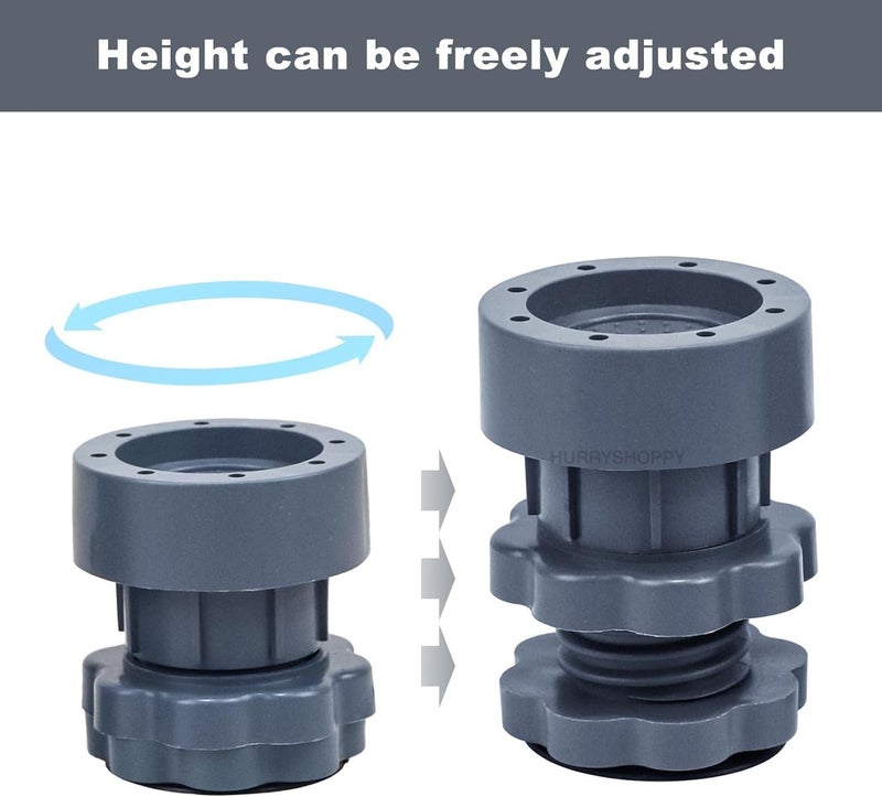 HURRYSHOPPY HURRYSHOPPY Washing Machine AntiVibration Pads Adjustable AntiSlip Furniture Isolators Universal Washer Rubber Feet Pads 4 Pcs  - Image 3