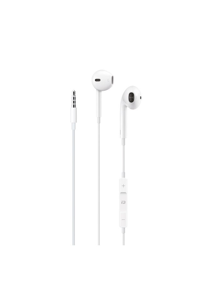 BRIZLER Wired In-Ear 3.5mm Earphones with Hi-Fi Audio, In-line Microphone, and Volume Control – White - Image 1