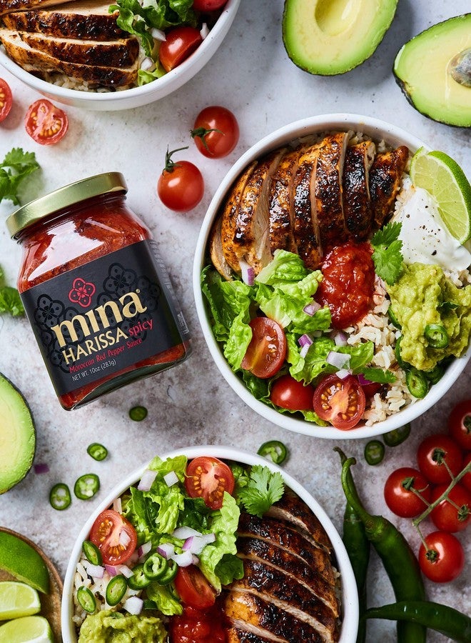 Mina Harissa Hot Sauce, Gourmet Moroccan Heat, Homestyle Spicy Red Chili Harissa Paste with Tangy Twist, 10 oz (Pack of 2) Harissa Sauce, Excite Your Senses with Mina's Harissa Seasoning - Image 3