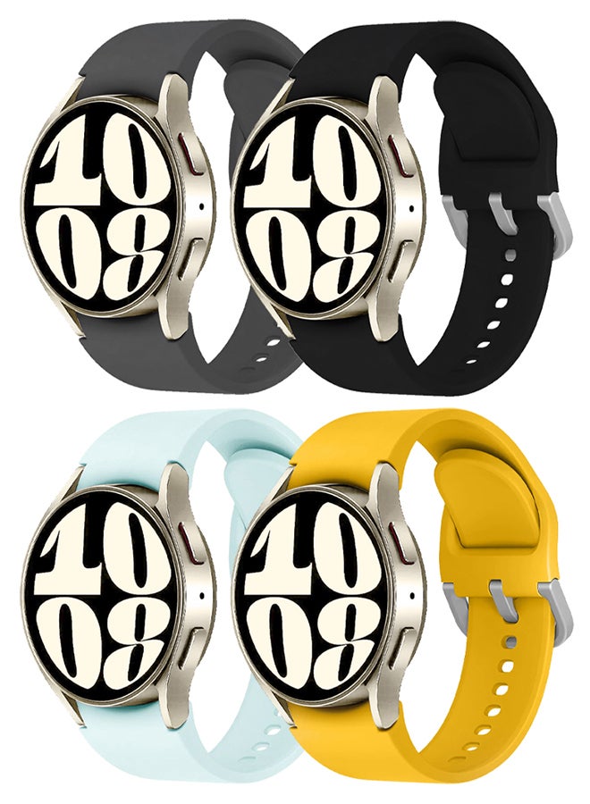 4 Pack For Samsung Galaxy Watch 6/6 Classic 20mm Silicone Band Flexible and Durable Replacement Sport Strap