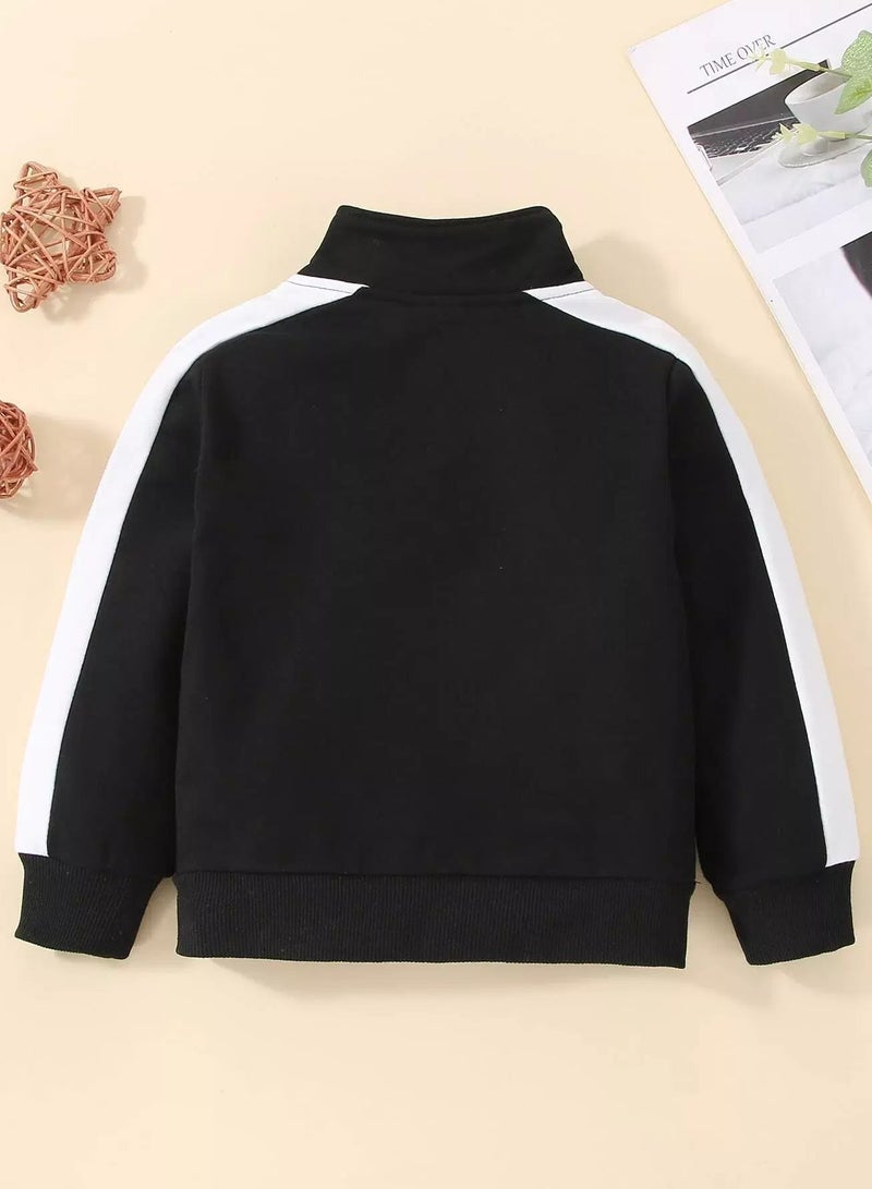 Baby Contrast Side Seam Zip Up Jacket  - Image 2