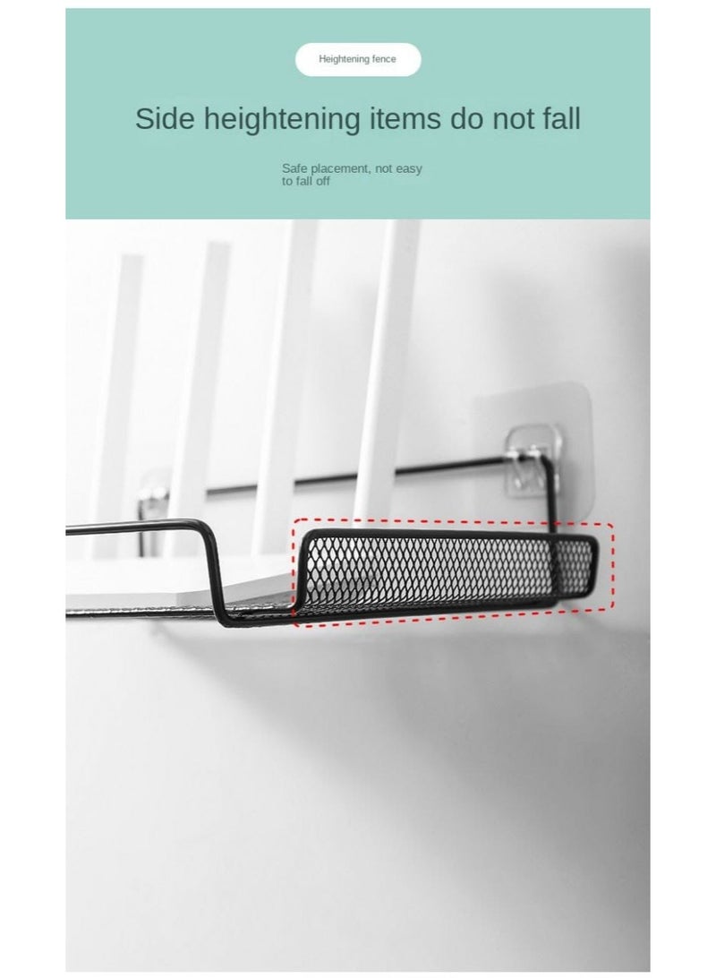 Black metal shelf organizer for space saving, suitable for all purposes - Image 2