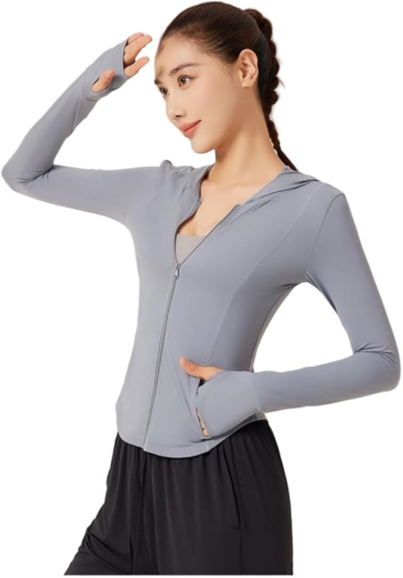 Premium Women's Slim Fit Sport Jacket, Lightweight Breathable Material, Stylish Zipper, Long Sleeve with Thumb Hole | Functional Design for High Performance and Style That Lasts.
