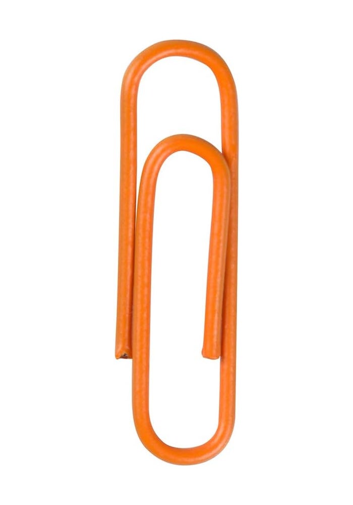 JAM PAPER Colorful Standard Paper Clips - Regular 1 Inch - Orange - 100 Count - Image 3