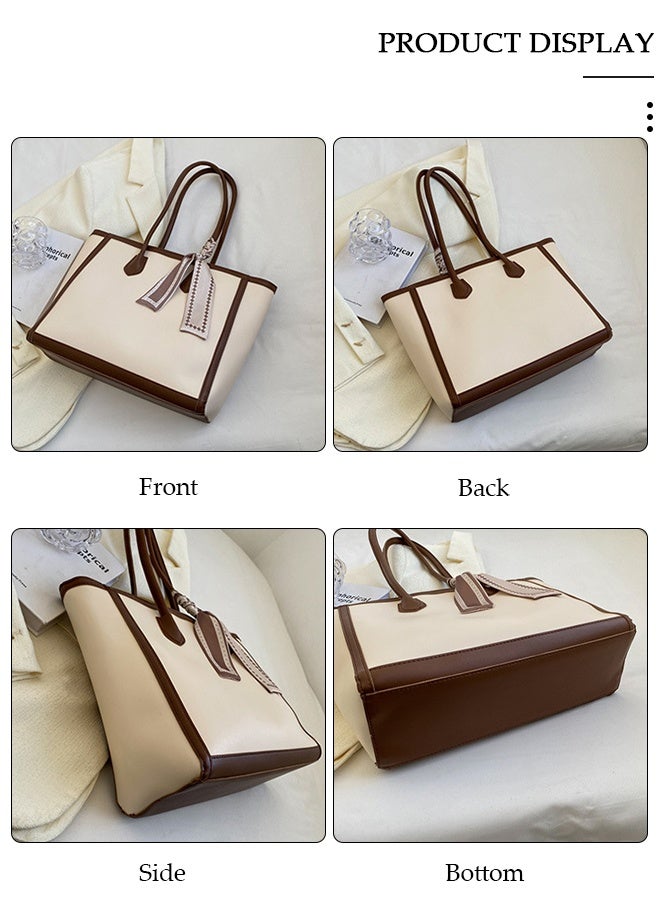 DUNISO Women's Shoulder Tote Bag Faux Leather Handbag for Women Large Capacity Messenger Fashionable Travel Shoulder Bag for Ladies Girls College Students - Image 4