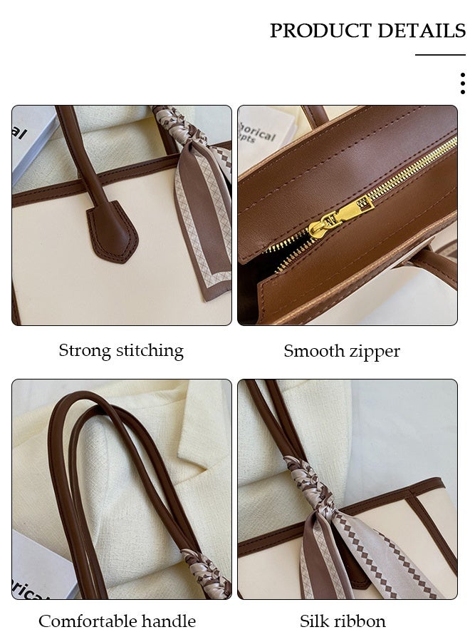 DUNISO Women's Shoulder Tote Bag Faux Leather Handbag for Women Large Capacity Messenger Fashionable Travel Shoulder Bag for Ladies Girls College Students - Image 2