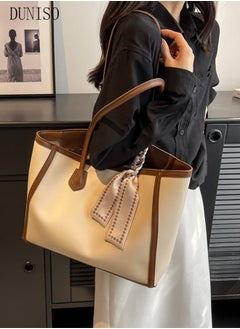DUNISO Women's Shoulder Tote Bag Faux Leather Handbag for Women Large Capacity Messenger Fashionable Travel Shoulder Bag for Ladies Girls College Students  - Image 2