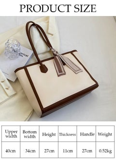 DUNISO Women's Shoulder Tote Bag Faux Leather Handbag for Women Large Capacity Messenger Fashionable Travel Shoulder Bag for Ladies Girls College Students  - Image 4
