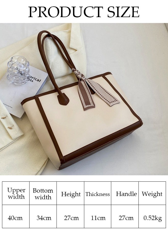 DUNISO Women's Shoulder Tote Bag Faux Leather Handbag for Women Large Capacity Messenger Fashionable Travel Shoulder Bag for Ladies Girls College Students  - Image 4