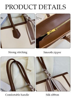 DUNISO Women's Shoulder Tote Bag Faux Leather Handbag for Women Large Capacity Messenger Fashionable Travel Shoulder Bag for Ladies Girls College Students  - Image 3