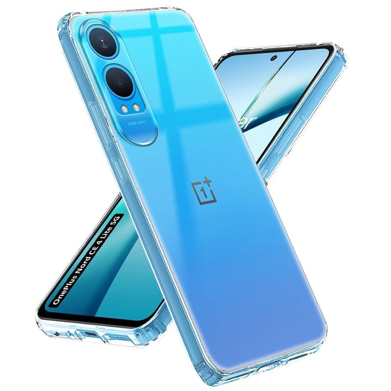 Nishtech for OnePlus Nord CE 4 Lite 5G Premium Transparent Hybrid Soft Slim Dust Proof Back Case Cover with Camera Protection - Image 2
