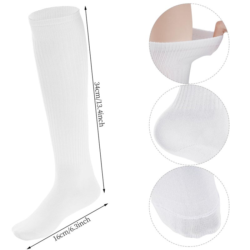 Dxhycc Youth Baseball Socks and Belt Combo Set Softball Baseball Socks and Elastic Waist Belt for Youth Boys Girls, White - Image 3
