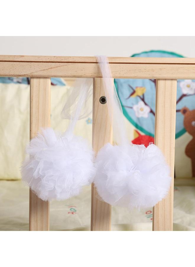 Thoraya Baby Bed Mosquito Net Hanging Flower Ball Crib Accessories Wall Pendant Decor(White)  - Image 5