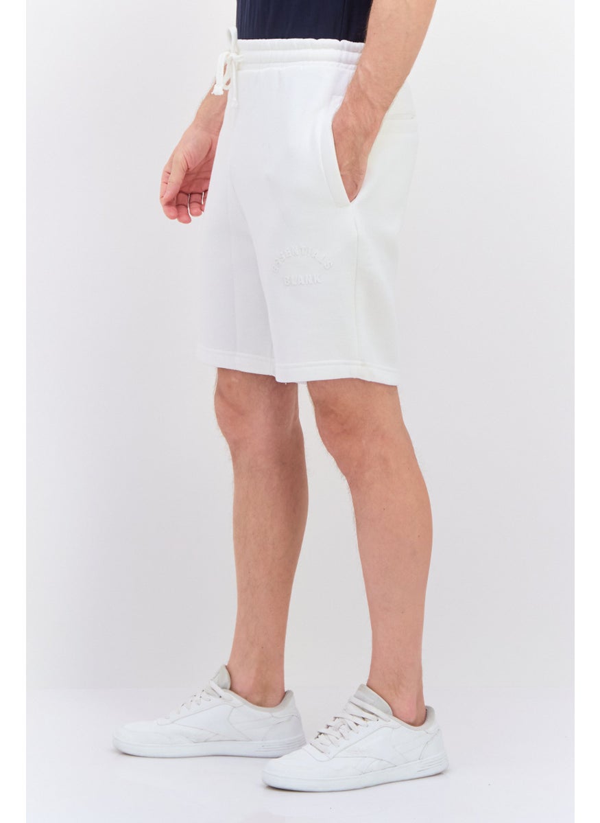 Blank Essentials - Men Brand Logo Solid Short, White - Image 1