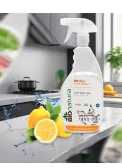 BioNatura Organic Kitchen Cleaner, Antibacterial, Biodegradable, Natural & Non toxic 750ml  - Image 2