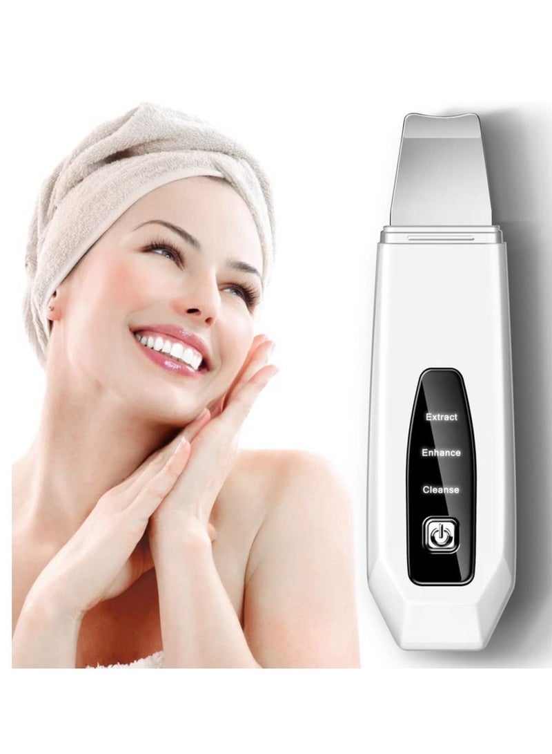 NIBEMINENT Skin Scrubber Face Spatula Facial Professional Blackhead Remover Wrinkle Extractor Care Massager with 3 Modes - Image 1