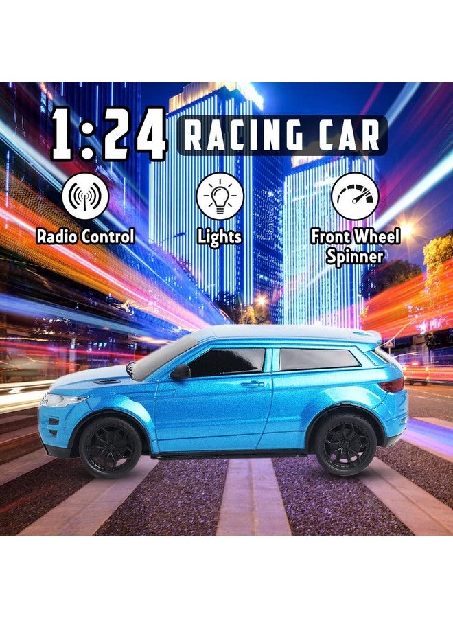 Wembley Rc Car High Speed Remote Control Car for Kids Rechargeable 1:24 Scale Mini Racing Remote Car - Bis Approved - Blue - Image 4