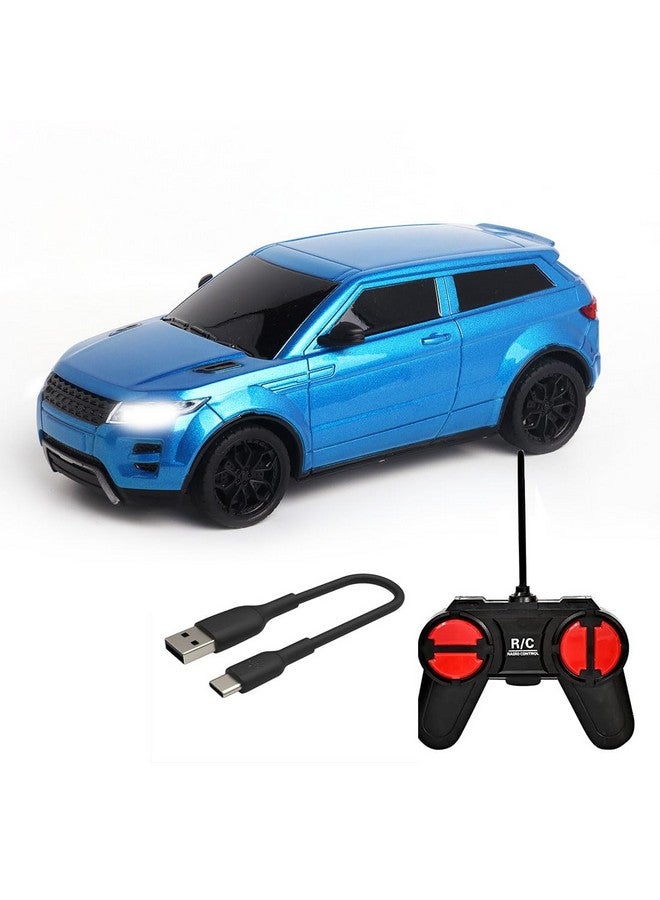 Wembley Rc Car High Speed Remote Control Car for Kids Rechargeable 1:24 Scale Mini Racing Remote Car - Bis Approved - Blue - Image 1