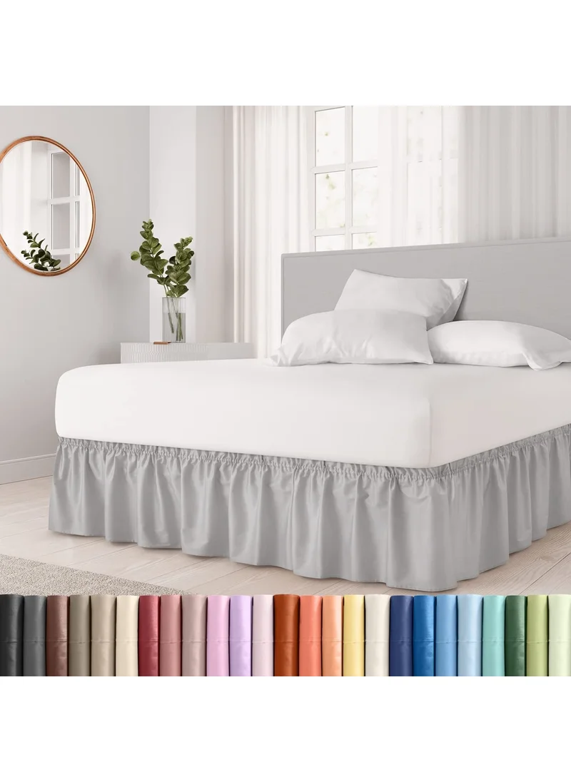 Karsu Home Karsuhome Bed Base Ruffle / Bed Base Skirt Double