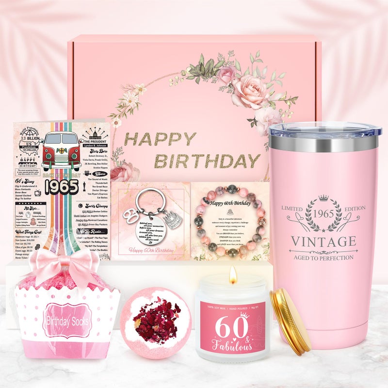 Saineron 60th Birthday Gifts for Women 60 Year Old Birthday Gifts for Women Cool 60th Birthday Gifts for 60 Year Old Woman 60th Birthday Gift Ideas Happy 60th Birthday Gifts for Women in Their 60s - Image 1