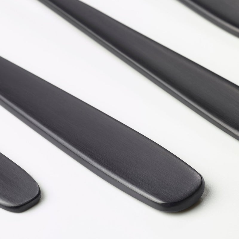 Baitique 24-Piece Stainless Steel Cutlery Set, Matt Black - Image 3