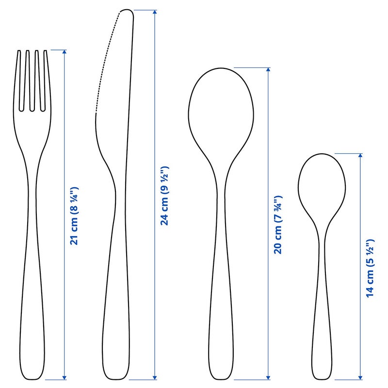 Baitique 24-Piece Stainless Steel Cutlery Set, Matt Black - Image 4