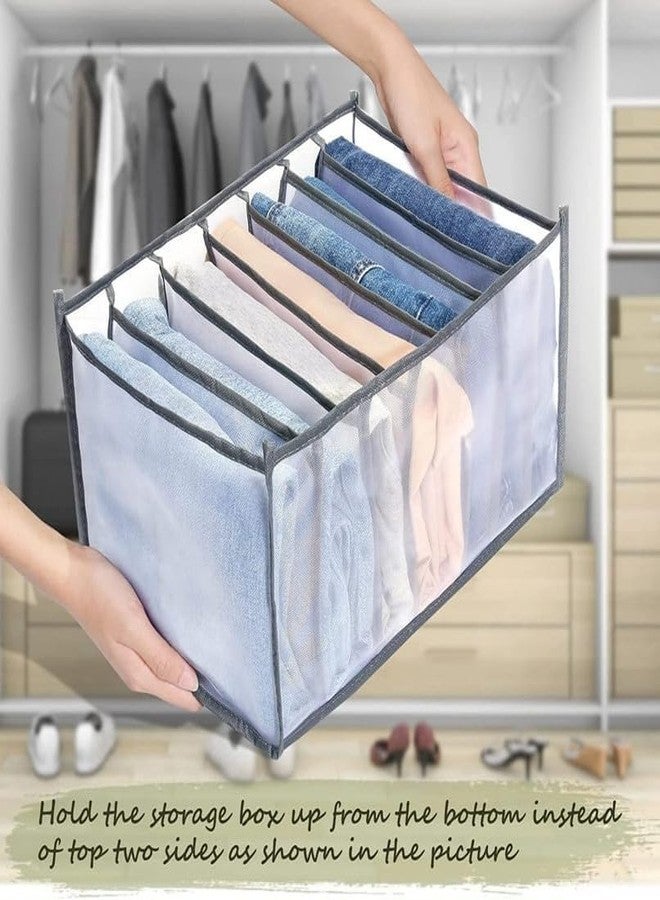 ARANKA Foldable Partition Drawer for Wardrobe| 7 Grids Undergarments Holder| Multi-Pocket Storage Organizer| Collapsible Compartment Cube (Pack of 2) - Image 4