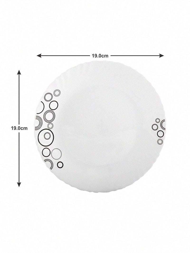 La Opala Diva Classique Collection Opal Glass Crockery for Family of 6 Dinner Set 33 pcs Misty Drops Plates Bowls for Dining Microwave Safe 100 Vegetarian Extra Strong White - Image 5