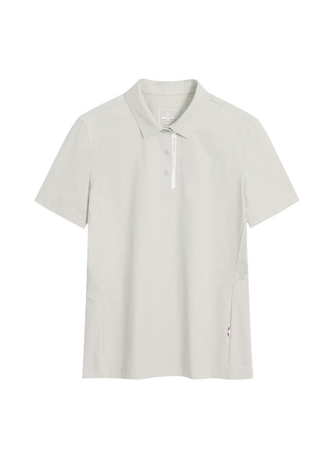 NorthLand New Women'S Sun Protection Quick-Drying Polo Shirt Outdoor Hiking Antibacterial Elastic Collar Short Sleeve T-Shirt - Image 2