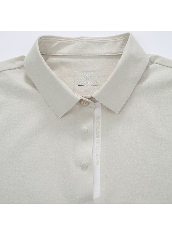 NorthLand New Women'S Sun Protection Quick-Drying Polo Shirt Outdoor Hiking Antibacterial Elastic Collar Short Sleeve T-Shirt - Image 4