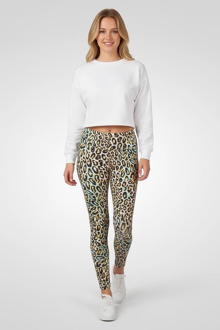 Reebok سراويل رياضية نسائية بتصميم حيواني، متعددة الألوان - Image 1