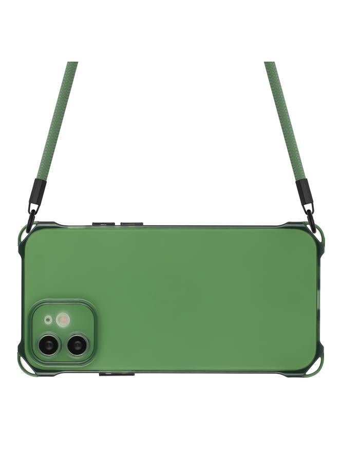 اس-توب جراب لهاتف iPhone 12 جراب هاتف TPU مقاوم للصدمات بأربع زوايا مع حبل - Image 3