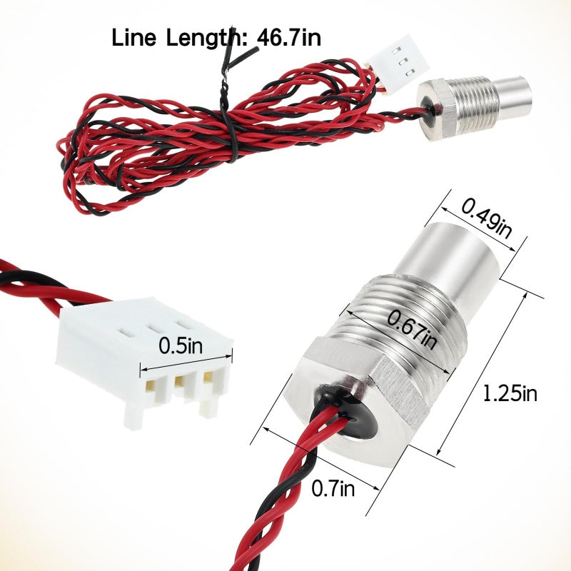 Lemfema IDXLTER1930 Heater Thermistor Compatible with Hayward H-Series Low Nox Pool Heater Models Thermistor - Image 2