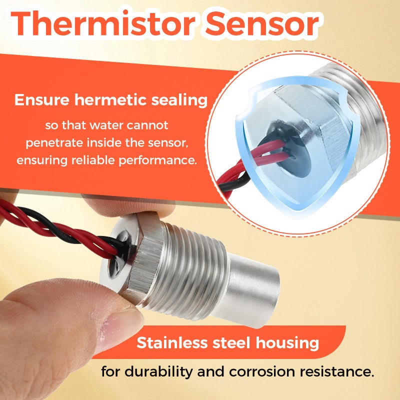 Lemfema IDXLTER1930 Heater Thermistor Compatible with Hayward H-Series Low Nox Pool Heater Models Thermistor - Image 4