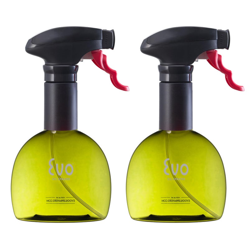Evo Oil Sprayer Evo Oil Sprayer Mini NonAerosol for Olive Oil Cooking Oils and Vinegars Green 8Ounce Capacity Set of 2  - Image 1