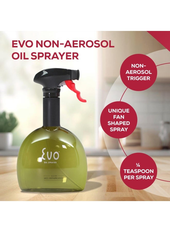 Evo Oil Sprayer Evo Oil Sprayer Mini NonAerosol for Olive Oil Cooking Oils and Vinegars Green 8Ounce Capacity Set of 2  - Image 3