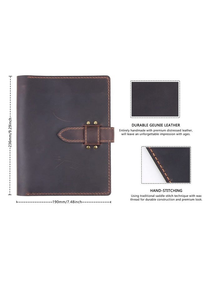 Robrasim - Handmade Leather Sketchbook Cover Leather Artist Sketch Pad Cover For 5.5 X 8.5 Sketchbook Drawing Book And Pencil Case Journal Notebook Portfolio Artis Giftscoffee - Image 1