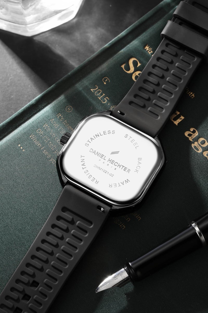 Daniel Hechter Paris Pleyel Collection Fashion Watch for Men– Modern Octagon Dial with Sub-Dial and Comfortable Silicon Strap - Image 5