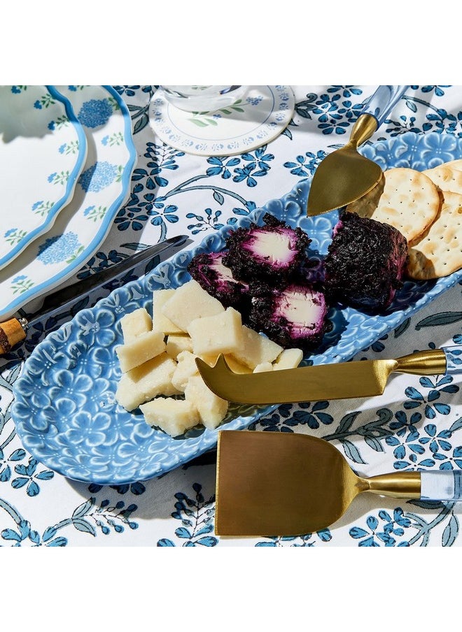 Two's Company Two's Company Hydrangea Tidbit and Cracker Dish, Porcelain, Set of 2  - Image 2