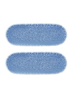 Two's Company Hydrangea Tidbit and Cracker Dish, Porcelain, Set of 2