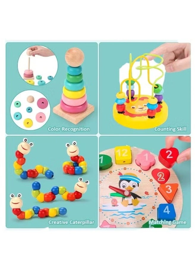 Jamal Montessori Wooden Toys Set (6pcs) For Kids Ages 3–6 – Preschool Educational Learning Toy For Boys & Girls, Birthday Gift - Image 4