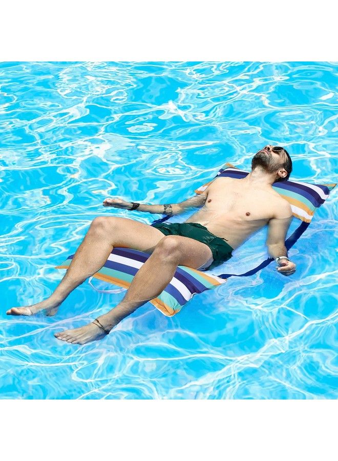 FindUWill Pool Hammock Floats Xl 2Pack Inflatable Water Hammocks Floaties 4 In 1 (Saddle Lounge Chair Hammock Drifter) Pool Float Lounger For Adults  - Image 5