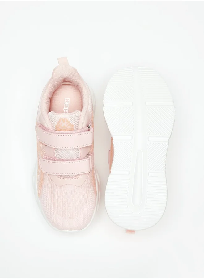 Kappa Girls' Textured Sports Shoes with Hook and Loop Closure