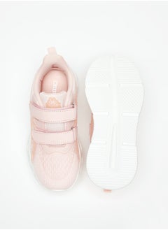 Kappa Girls' Textured Sports Shoes with Hook and Loop Closure  - Image 4